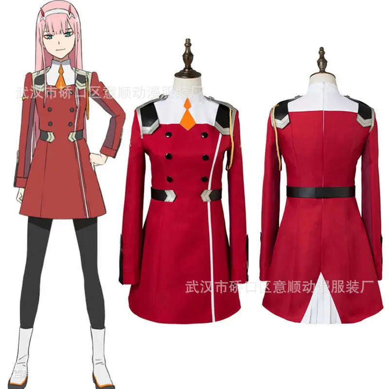 02 Zero Two Косплей Костюм Дарлинг в франкс Косплей DFXX женский костюм полный набор платье головные уборы парики