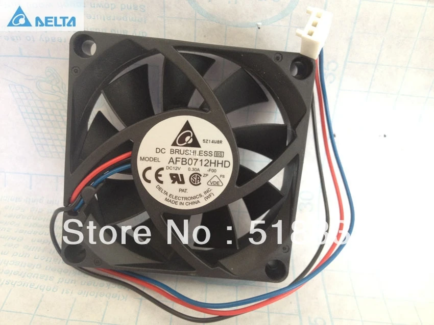 Трехпроводный вентилятор ЦП 70 мм для delta AFB0712HHD 7015 70*70*15 12 В 0 30a|70mm cpu fan|cpu fan70mm fan |