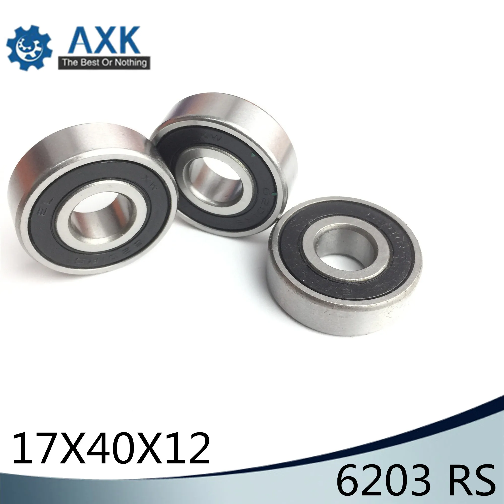 6203RS подшипник ABEC-3 (4 шт.) 17x40x12 мм шайбовый с глубоким 6203-2RS упорные шариковые