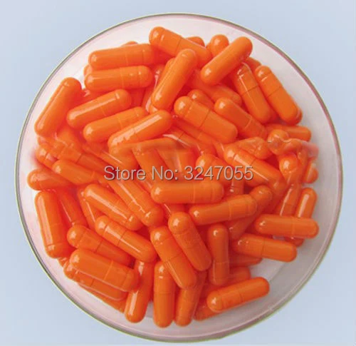 

1000pcs/lot Orange Color Gelatin Medical Capsule Shells, Empty Size 0# Powder Capsule Shells, Hollow Wishes Paper Packing Bottle