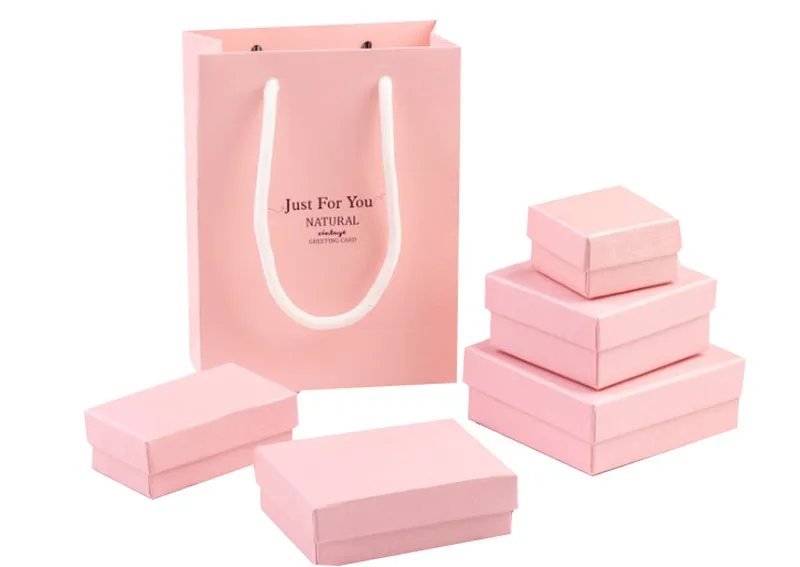 pink Сумки для ювелирных изделий, 100 шт./лот, 12x5,7x16 см, 4 цвета, упаковка для ювелирных изделий, сумки для покупок, подарочные сумки, ручка для упаковки ювелирных изделий, сумки - Цвет: pink