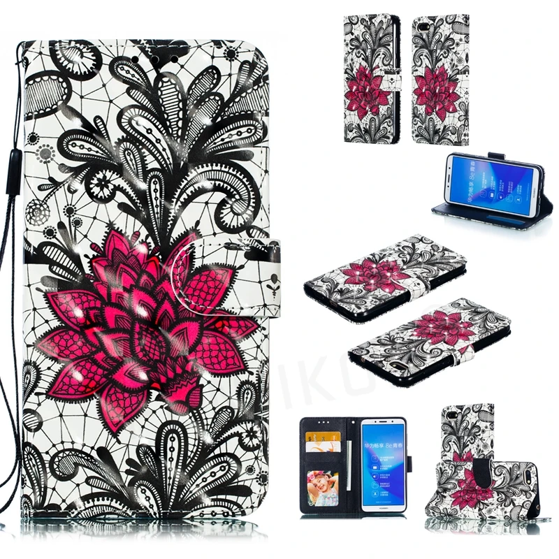 Для huawei Y5 DRA-LX2 чехол Y 5 Lite DRA-LX5 откидной 3D роскошный кожаный бумажник huawei Y5 Prime DUA-L22 DRA-L21 чехол для телефона