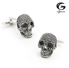 Запонки iGame в винтажном стиле с черепом, черного цвета, из латуни, 3D-дизайн, бесплатная доставка