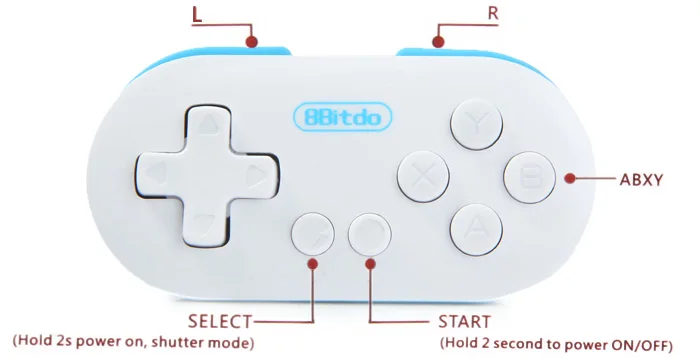 8bitdo нулевой мини Беспроводной игровой контроллер геймпад джойстик селфи для Mac
