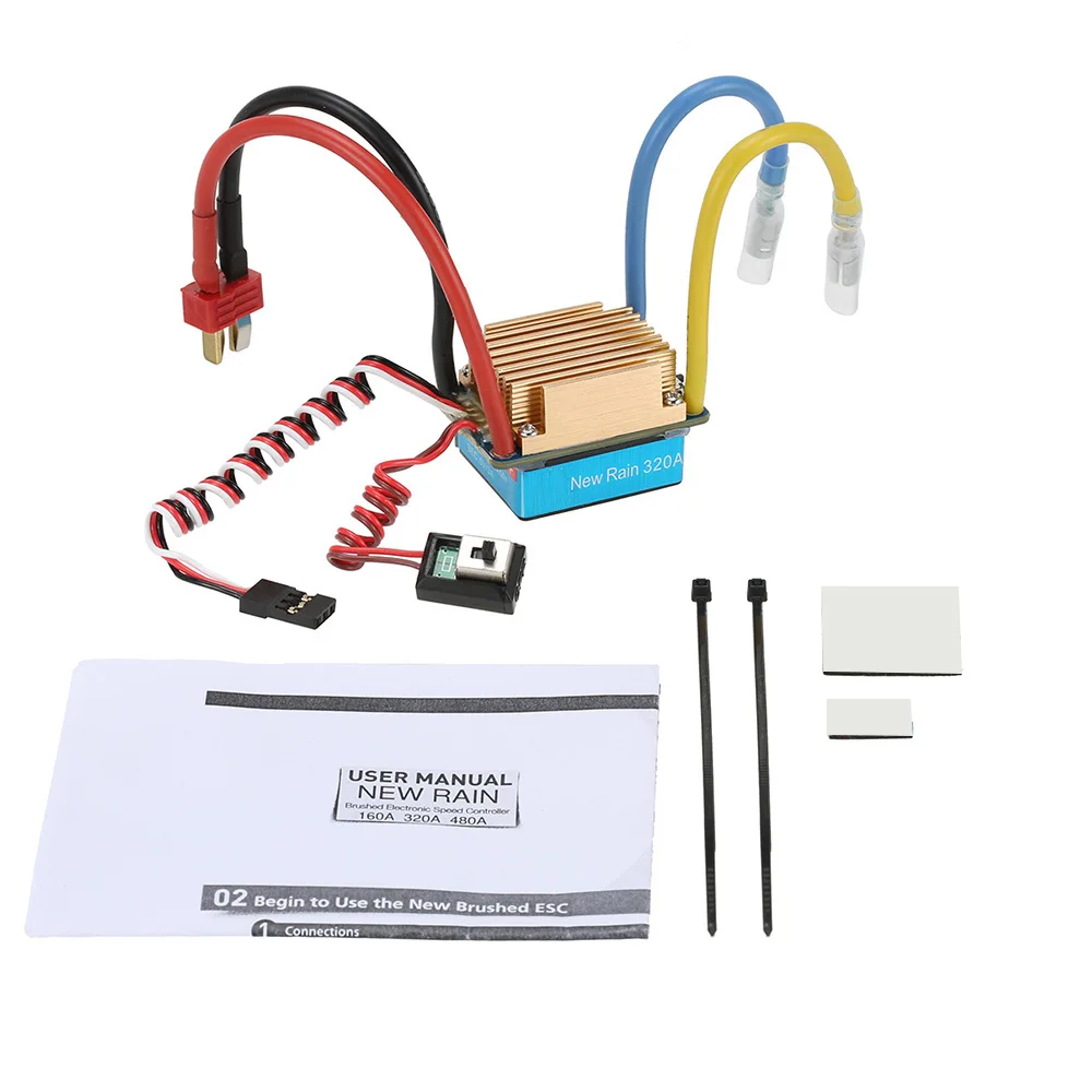 Водонепроницаемый Электронный регулятор скорости 320A с щеткой ESC и Т-образной