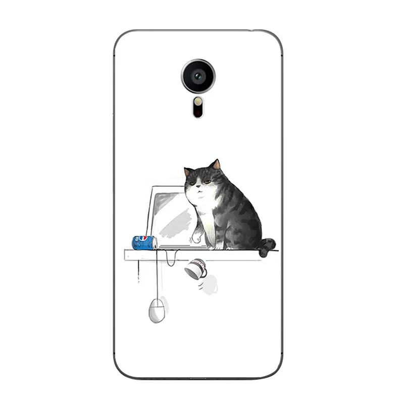 6121 5 Для Meizu MX4 MX5 MX6 Pro 5 6 Чехол для телефона M1 M2 M3 Note MEILAN E Mini Shell Прозрачный чехол мягкий силиконовый бюстгальтер с рисунком жирного кота - Цвет: 6121 5