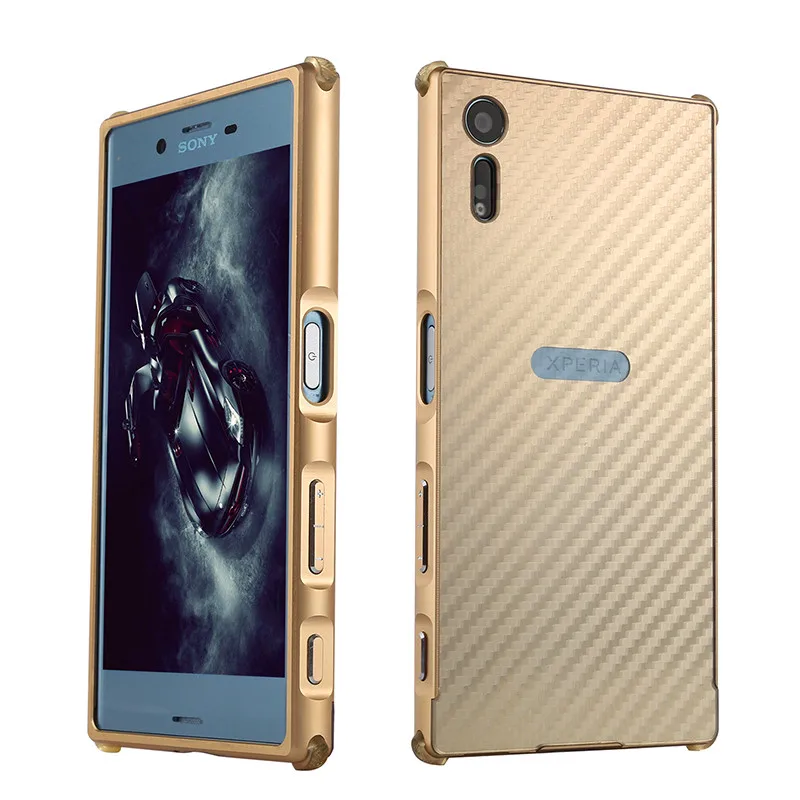 Для sony XZ F8331 F8332 противоударный чехол с алюминиевой металлической рамкой и