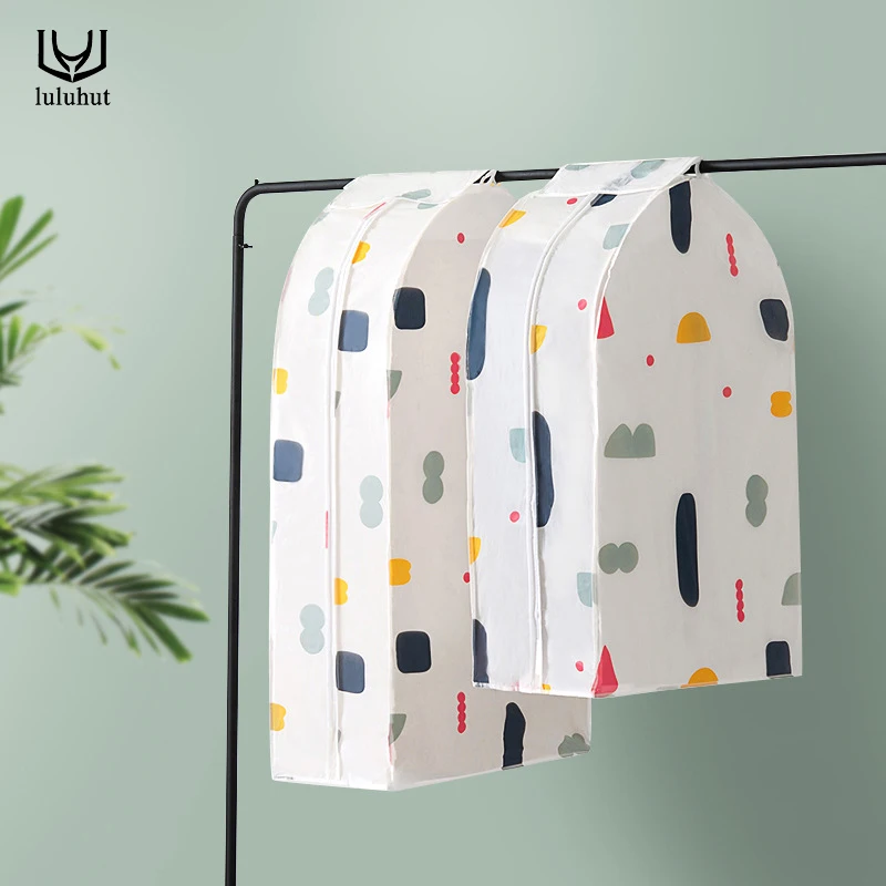 

luluhut clothes cover bag large capacity garment dust cover coat dust bag suit bag wardrobe organizer Protective Cover bag