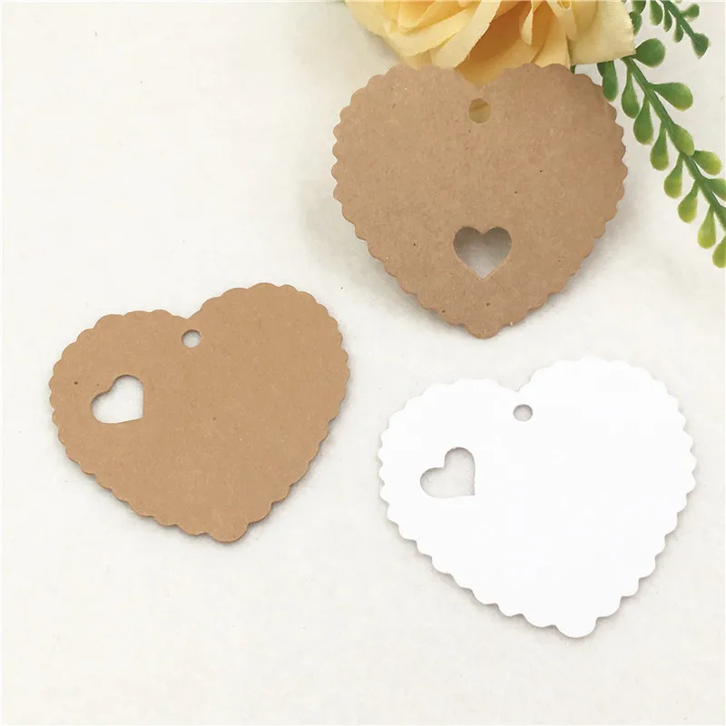 Различные формы сердца Ремесло бумага висит тег Свадебная вечеринка за ярлык