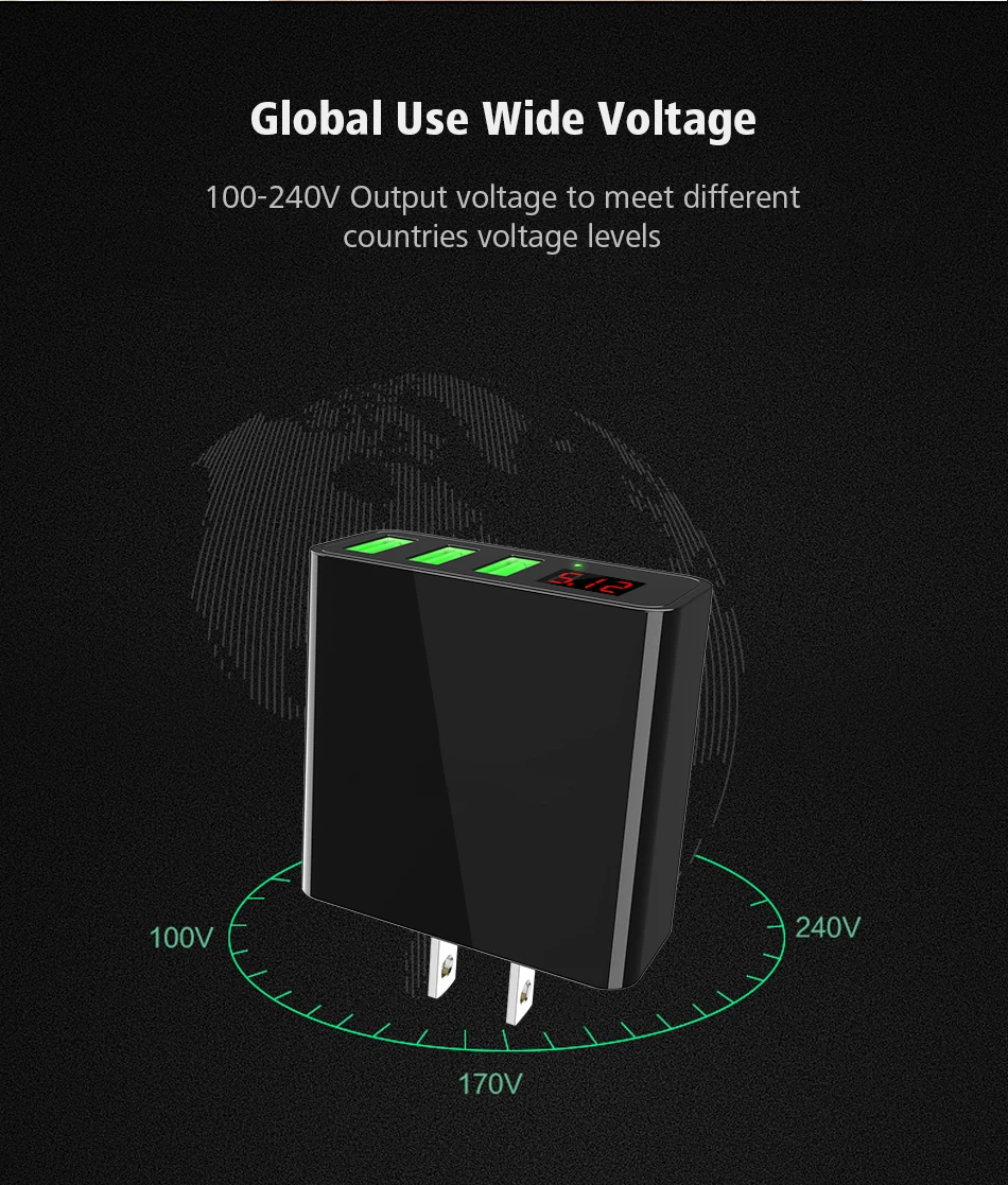 3 USB порта настенное зарядное устройство для телефона Xiaomi 5V 3A быстрый адаптер для путешествий для iPhone samsung EU/US штекер мобильного телефона Три USB зарядное устройство