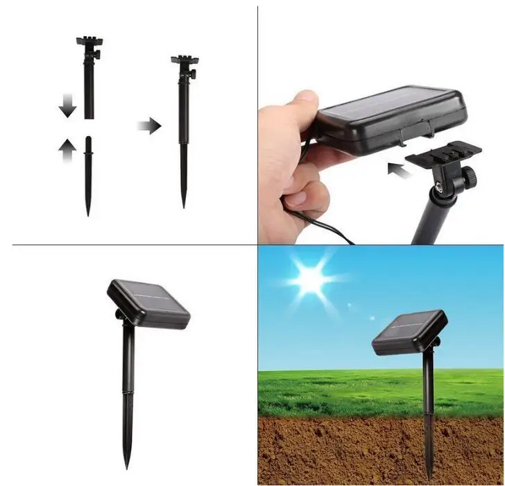 Solar Lights Outdoor 59ft 100 LED Fairy Ambiance lights for Patio Lawn Garden Home Wedding Holiday Christmas Xmas tree | Освещение