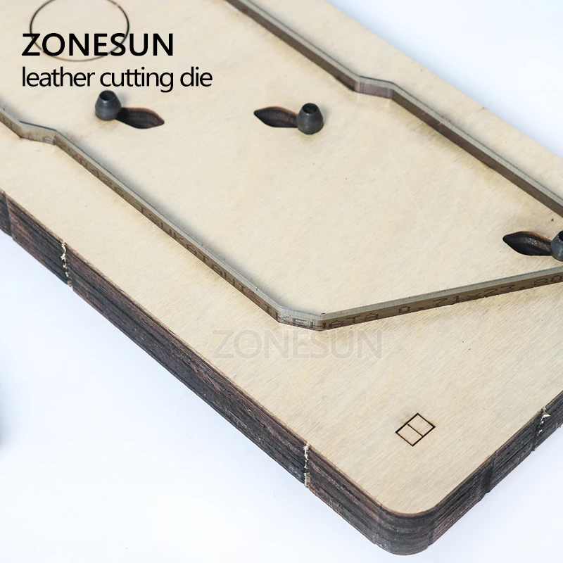 ZONESUN заказной треугольный кожаный кошелек изменить кошелек минималистичный кошелек режущая форма высечка животное Япония сталь