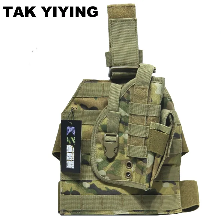 CAMO TAK YIYING тактический охотничий пистолет Molle Drop Leg наклейки дизайн нейлоновая Платформа Панель w/кобура для пистолета чехол - Цвет: CAMO