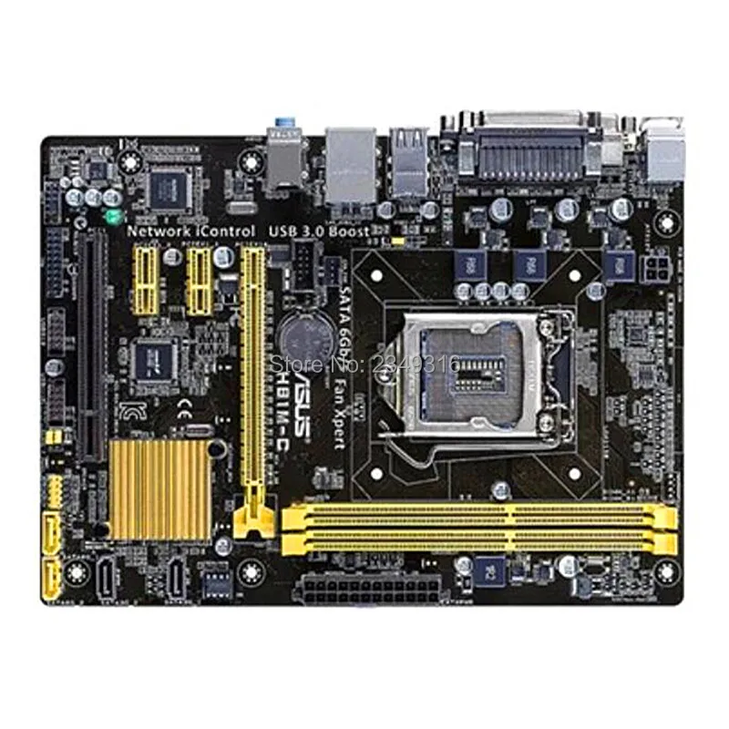Для ASUS H81M-C оригинальная материнская плата разъем LGA 1150 DDR3 H81 SATA3 USB3.0 рабочего