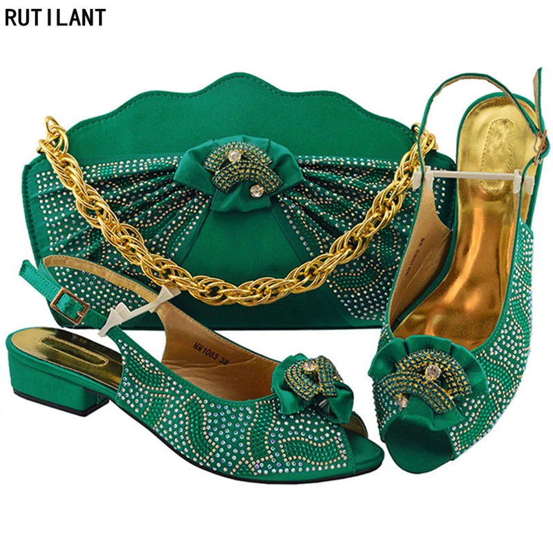 Свадебный итальянский комплект из обуви и сумки в африканском стиле женская