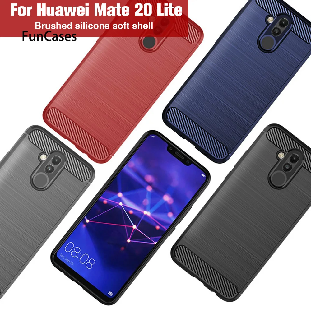 Чехол для huawei P Smart 2019 силиконовый мягкий чехол из углеродного волокна mate 20 Lite Pro P20