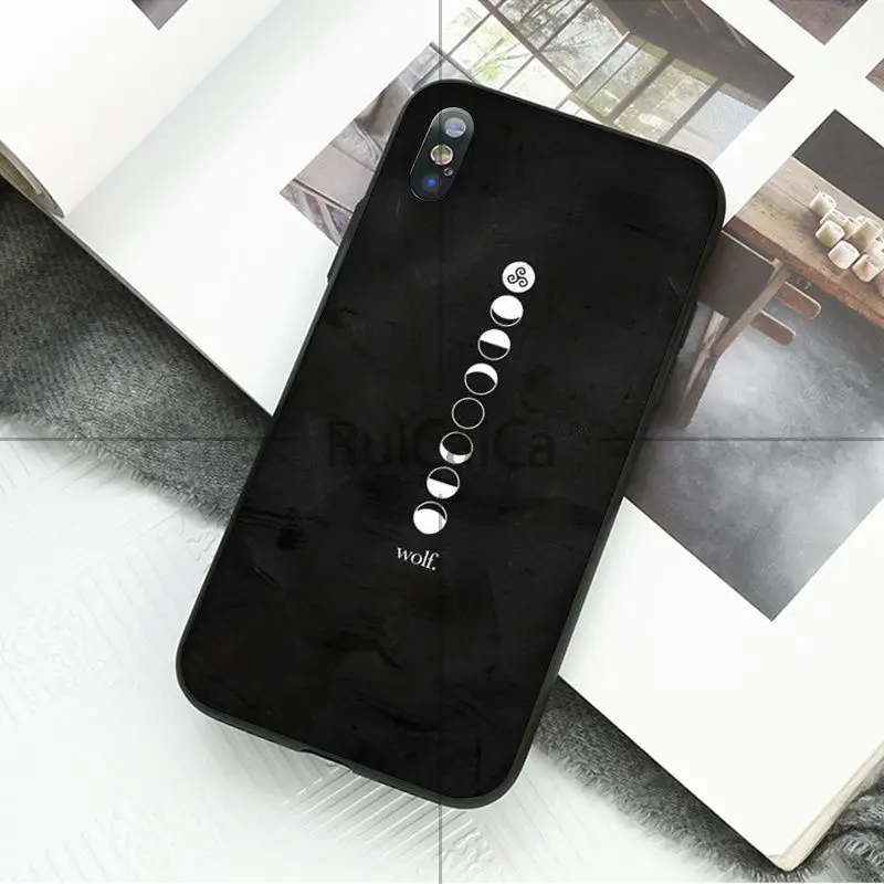 A12 Ruicaica волчонок черный мягкий чехол телефона для iPhone 5 5Sx 6 7 plus 8 X XS MAX XR - Цвет: A12