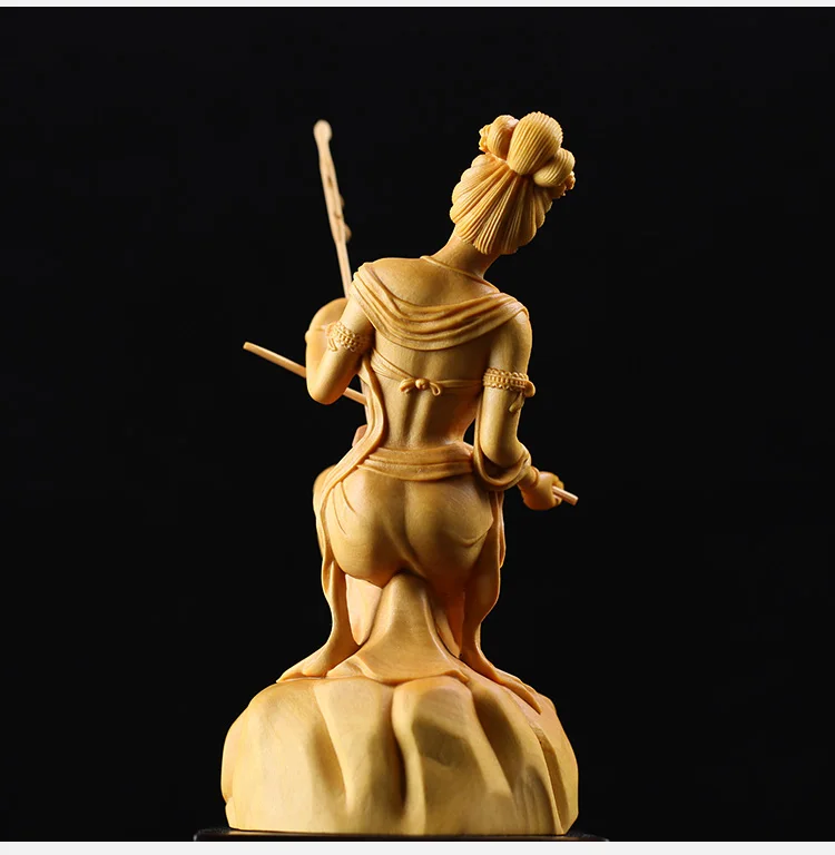 CCZHIDAO Восточная классическая китайская скрипка erhu красота фигура женщины домашний декор дерево ремесло статуя статуи для украшения