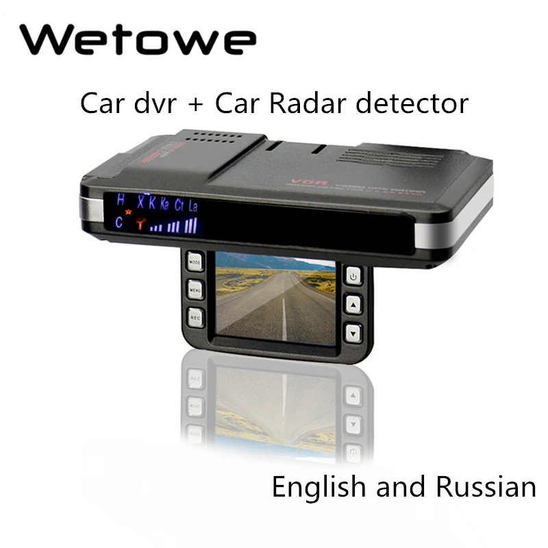 WETOWE l3 автомобильный 2 в 1 Радар-детекторы Автомобильный видеорегистратор Анти-радар Голосовая радиовещательная Скорость Радар видеорегистратор для России лазер