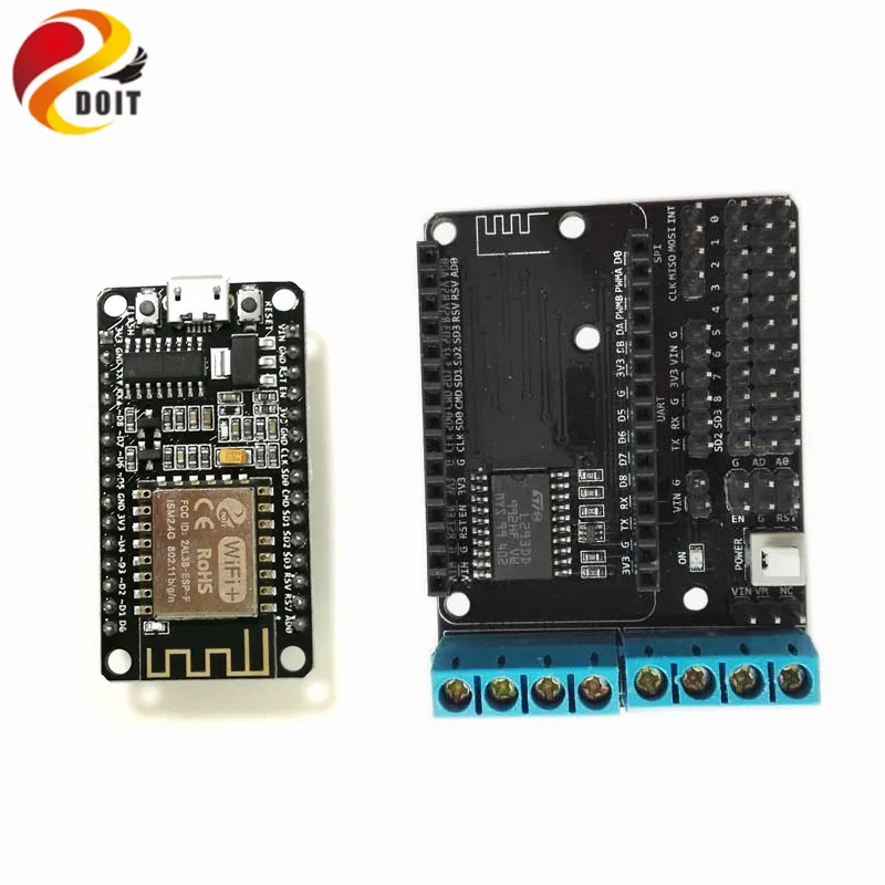 NodeMCU ESP8266 Development Board + Motor Drive Shield WiFi ESP 12F DIY RC Kit for Smart Robot Car/Tank Chassis | Игрушки и хобби