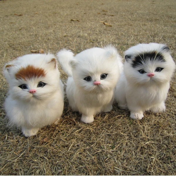 3 шт. милые куклы кошечки из политена и меха игрушки для кошек кукла ручной работы