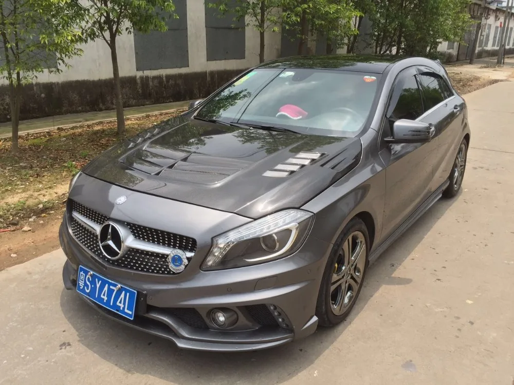 2013 2015 W176 A класс A45 AMG A180 A200 A220 A250 A260 капот // VS Стиль из углеродного волокна хорошая