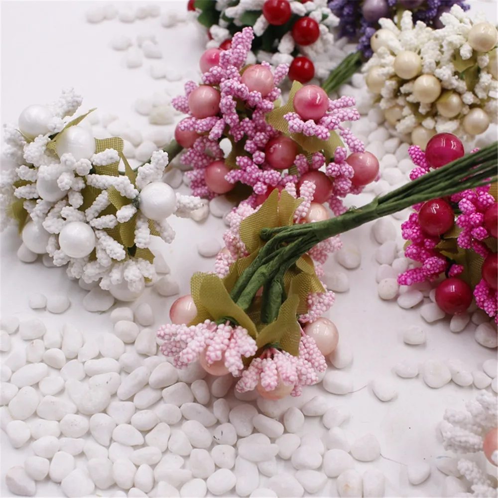 10 шт./лот искусственные цветы ручной работы из вспененного шелка венок для