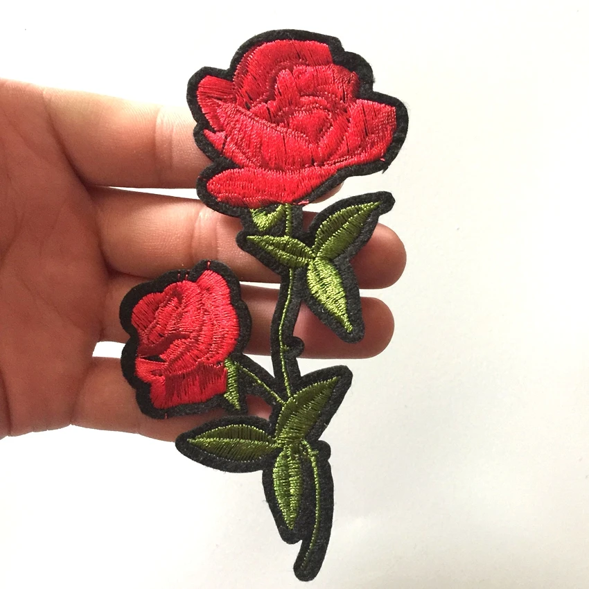 1 шт. Цветочные Розы вышитые ремонтные патчи наклеиваемые утюгом на ткани сделай
