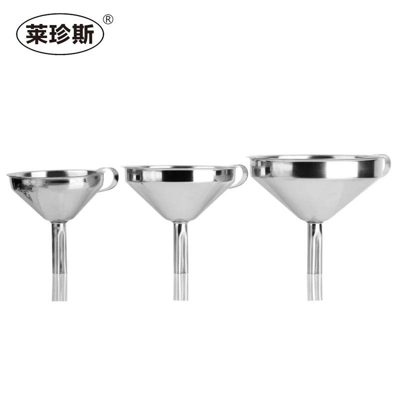 

Kitchen Gadgets Specialty Tools Thickened Stainless steel Practical Oil Wine Vinegar Funnel With Filter Screen