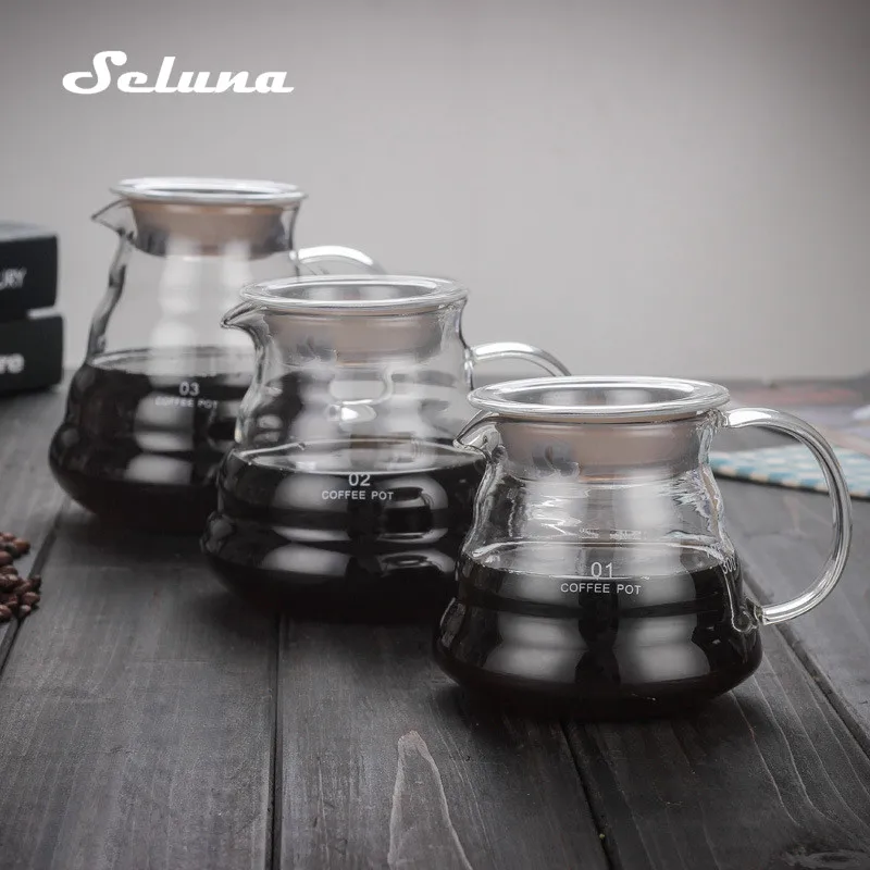 V60 для наполнения стеклянной посуды кофейный сервер 360 мл 600 800 графин капельный