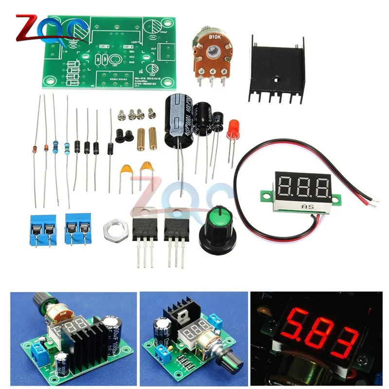 LM317 регулируемый регулятор напряжения комплект платы питания производство