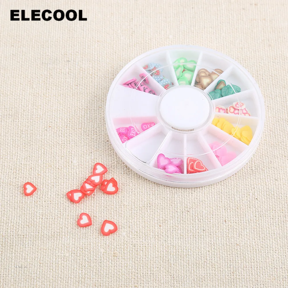 ELECOOL 1 коробка маленькое сердце Бабочка фруктовые кусочки форма Типсы для дизайна