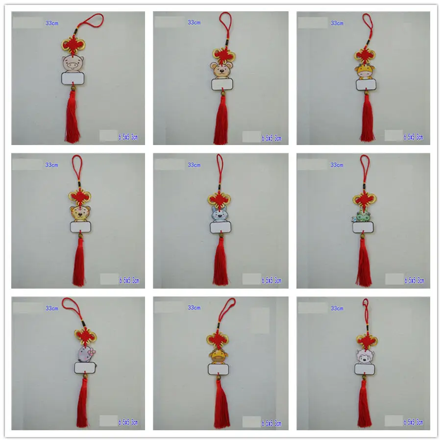 

red charm pendant for DIY heat transfer printing twelve zodiac pendant for Hand-painted graffiti wholesale new 2018