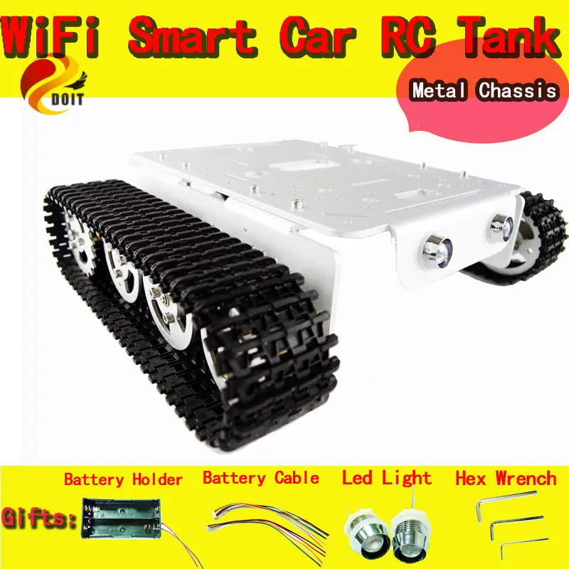 

Official DOIT RC Metal robot Tank Car Chassis Caterpillar with High Torque Motor With Hall Sensor Speed Measure Remote Control