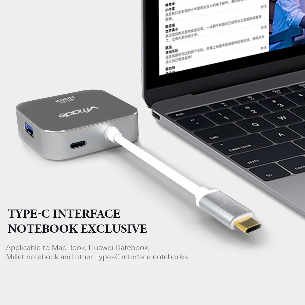 Адаптер type-C к HDMI цифровой кабель 1080p аудио конвертер USBC 3 0 тип-c для huawei телефон
