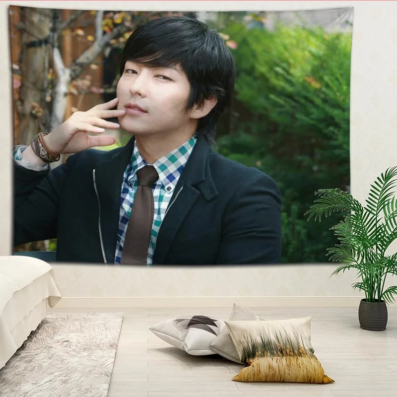 Пользовательские LEE JOON GI печатных Творческий гобелен гостиная спальня задний план стены ткань Висячие картины небольшой свежий