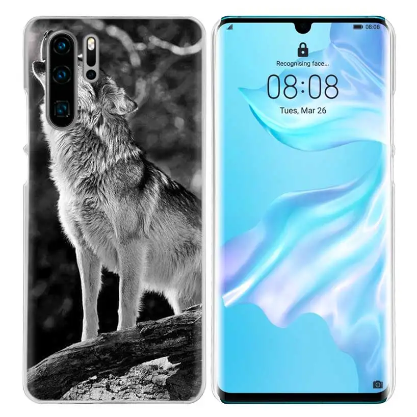 08 Волк Луна Чехол для huawei P20 P30 P Smart Nova 4 3i P10 P9 P8 Коврики 10 20 lite Pro Mini жесткий чехол для телефона pc Coque - Цвет: 08