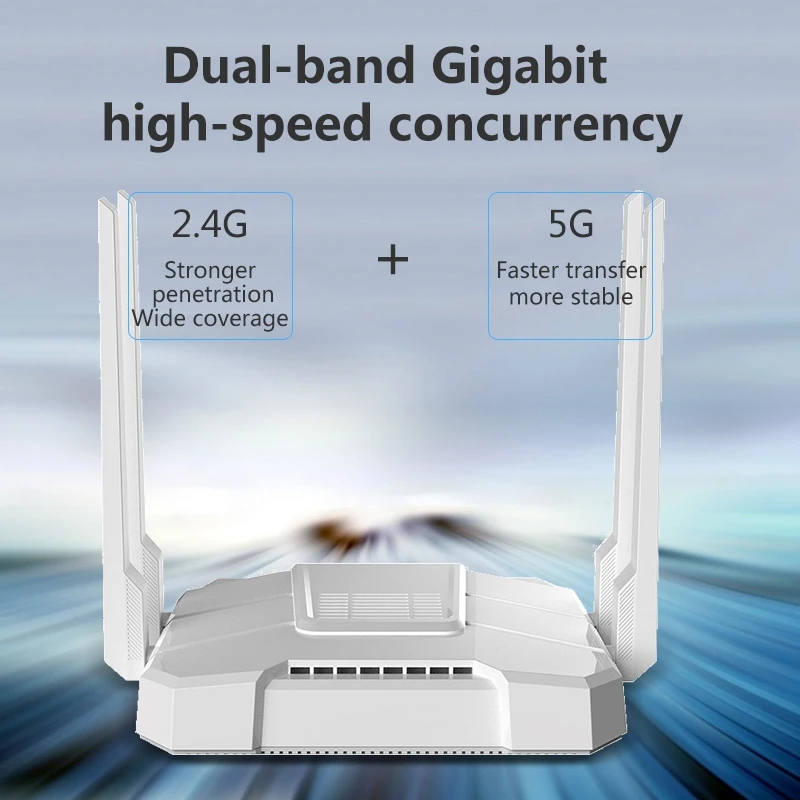 Cioswi Dual Band 1200 Мбит/с Беспроводной гигабитный Wifi маршрутизатор большой Оперативная
