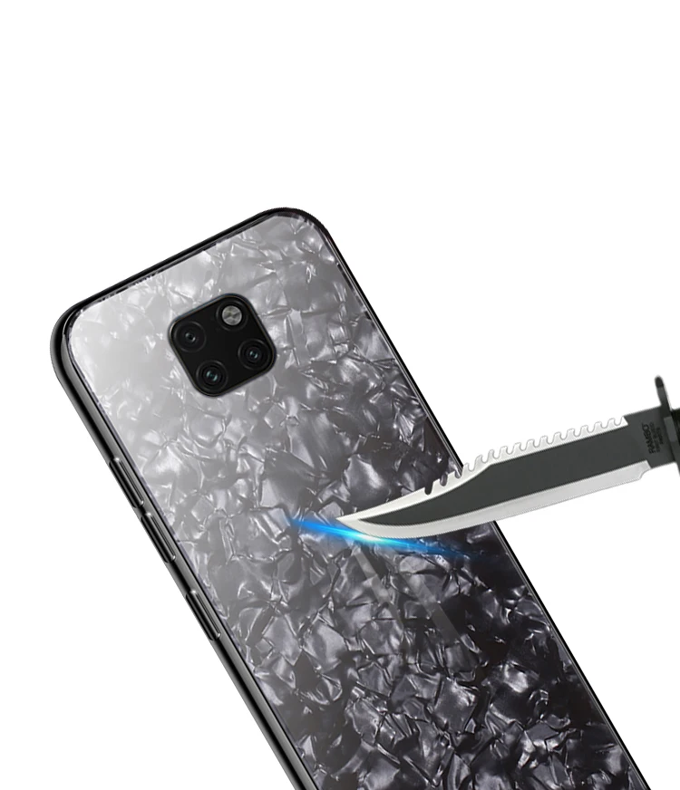 Чехол для Huawei Mate 20 Pro роскошный чехол с силиконовым краем и жестким закаленным