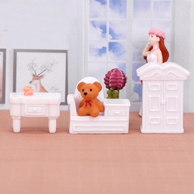 Милые комплекты одежды из 2 предметов Кресла диван Смола ремесло микро Пейзаж