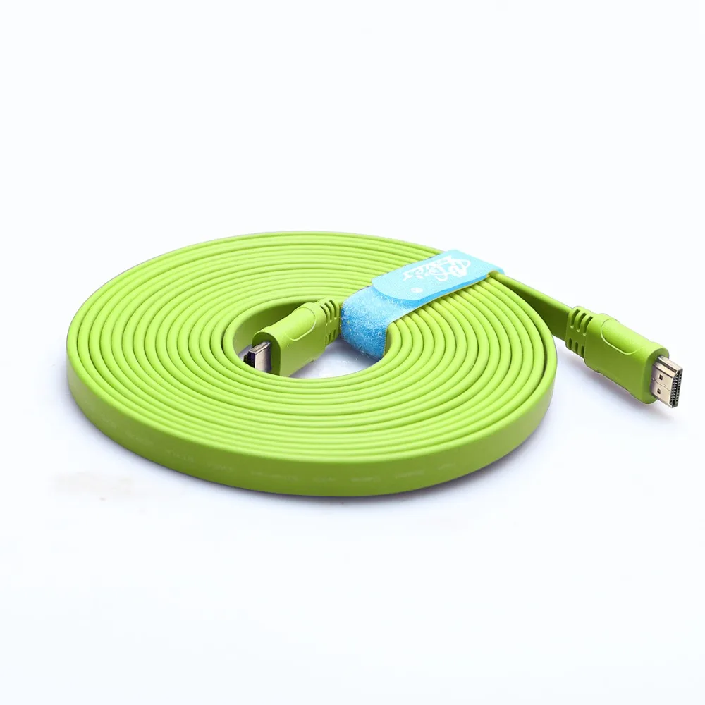 Плоский HDMI кабель PCER 1 4 2 0 V бескислородная медь 4K * 2K 3D изображение шнур Ультра HD