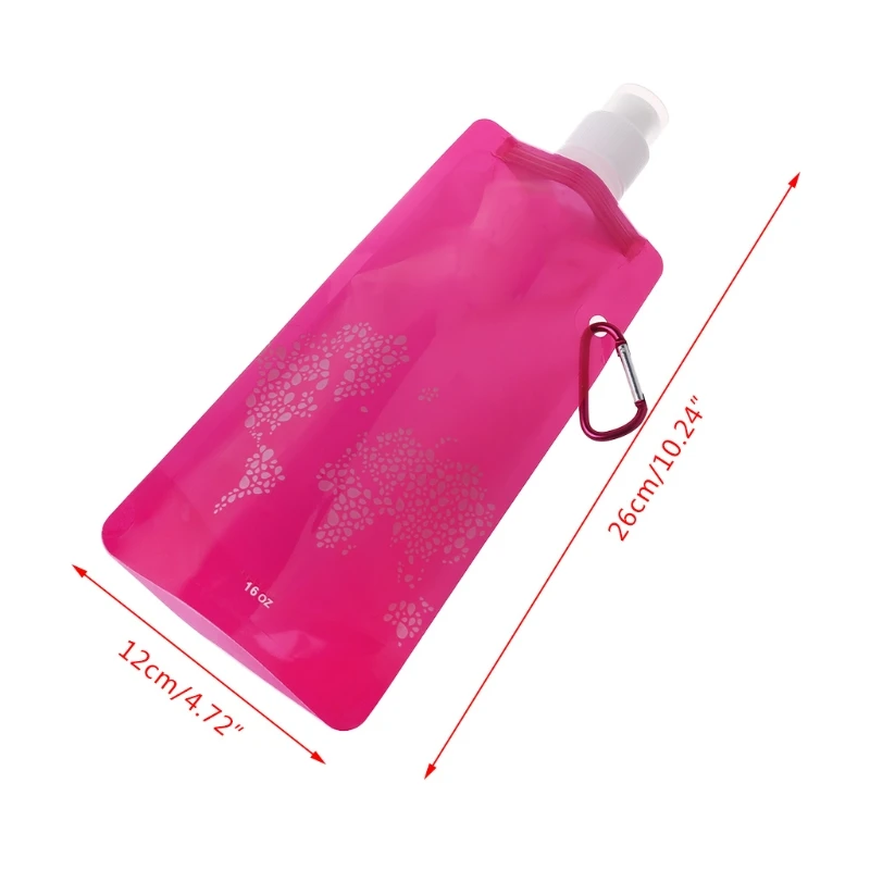 480 мл Складная фляга Пеший Туризм Кемпинг спортивные Портативный мягкий