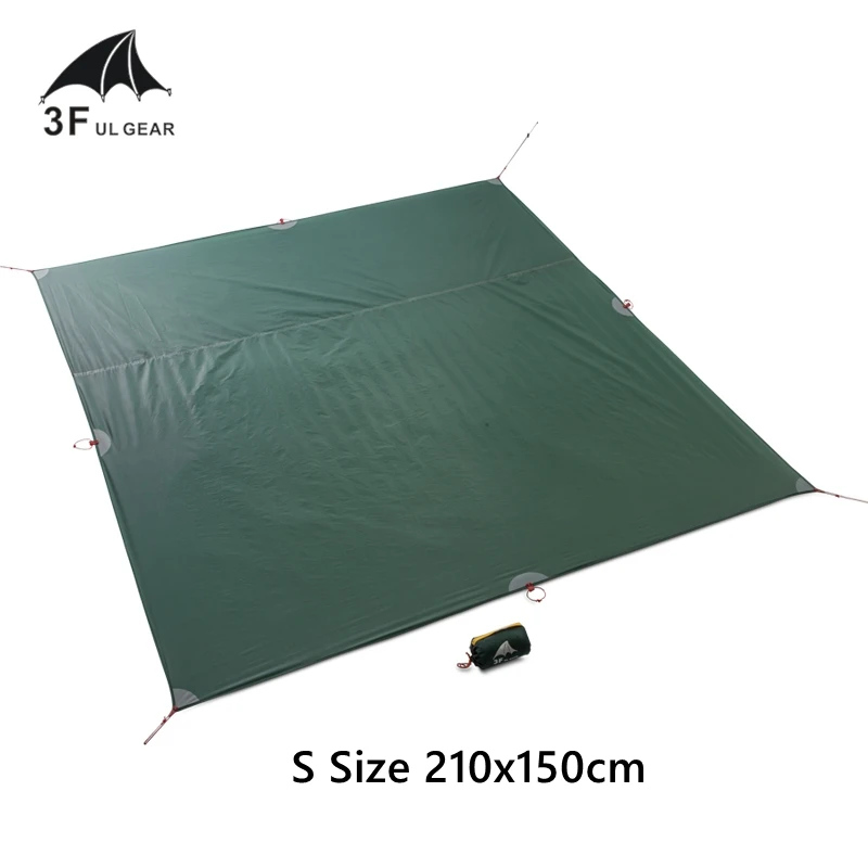 S Size Dark Green 3F UL GEAR 210T навес от солнца водонепроницаемый походный коврик Сверхлегкий портативный пляжный тент с 8 точками - Цвет: S Size Dark Green