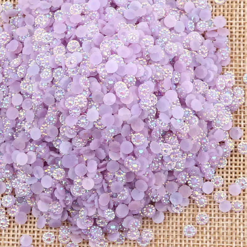 Light purple 500 шт./лот 6 мм круглый полимерный Жемчуг Бусы со стразами Красочные смешанные гвоздь куклы DIY Декор рукоделие Скрапбукинг LX095 - Цвет: Light purple