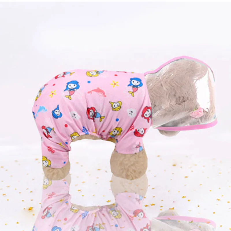 Дождевик для маленьких собак и кошек с мультяшным принтом | Дом сад