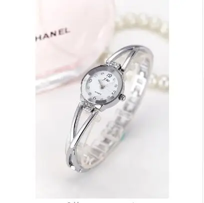 silver Новые модные часы со стразами женские роскошные брендовые дамские часы из нержавеющей стали Кварцевые часы reloj mujer Часы - Цвет: silver