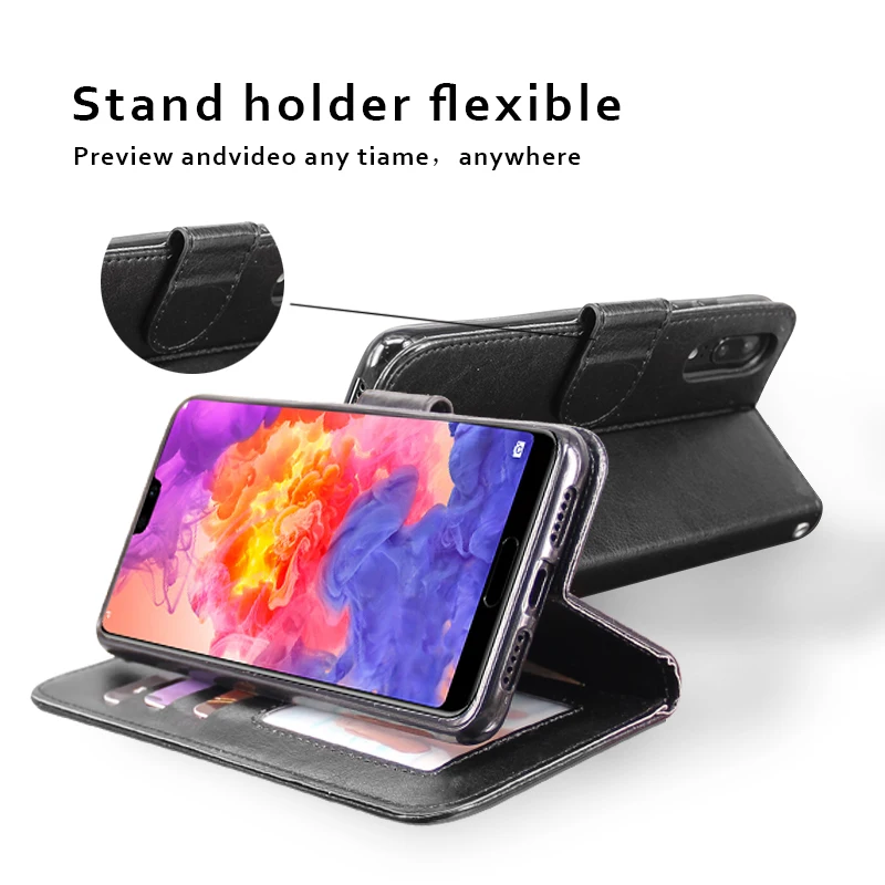 Чехол бумажник LANCASE для Huawei P20 Pro кожаный чехол Lite силиконовый книжка телефона в