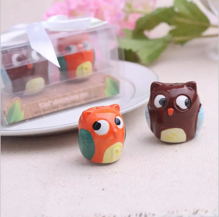 2 шт./компл. с милой совой для шлифования соли& перца из свадебные сувениры и подарки сувениры для гостей украшения мероприятия и вечерние поставки