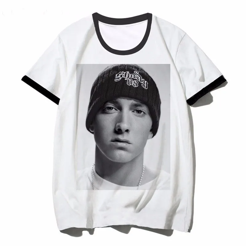3719 Eminem футболка Bad Meets Evil Rap Rock Мужская футболка Lil Peep 2pac Snoop Dogg футболка с коротким рукавом хип-хоп Футболка оверсайз футболка - Цвет: 3719