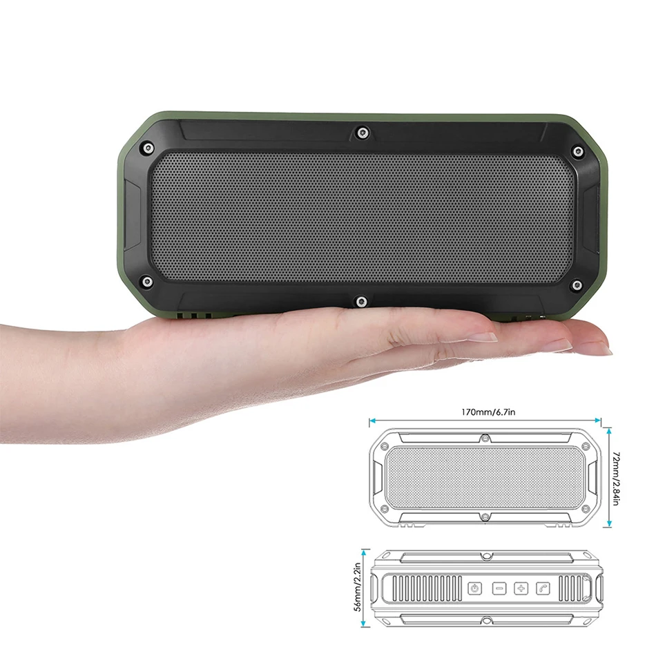 Crdc Мини Bluetooth 4.0 Водонепроницаемость Беспроводной стерео КСО чип бас открытый
